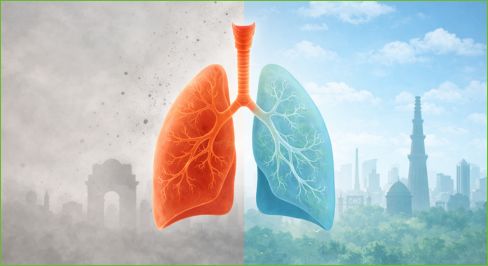 Delhi Pollution Effects on Lungs